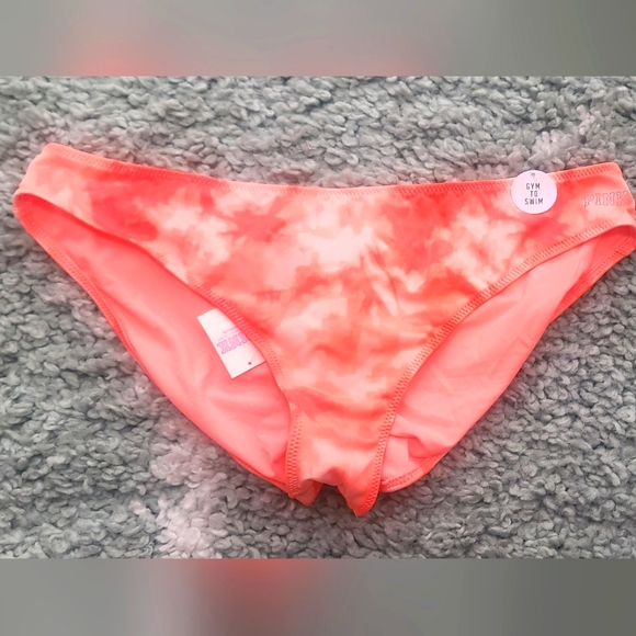 Victoria's Secret Other - Victoria's Secret PINK Sport Gym To Swim Bottoms, Tie Dye Orange,  NWT, SIZE XL
